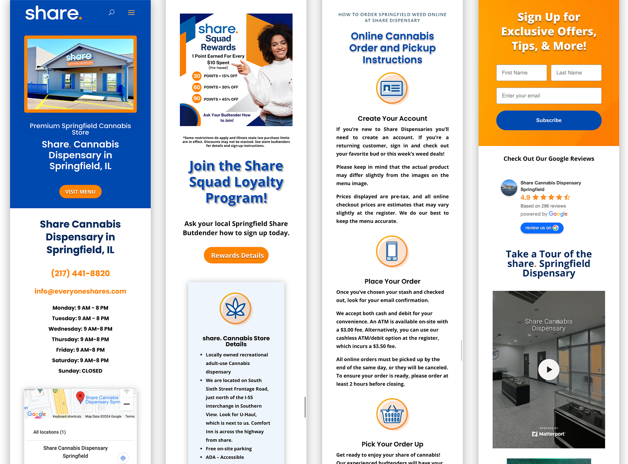 Locations page Mobile Mockups