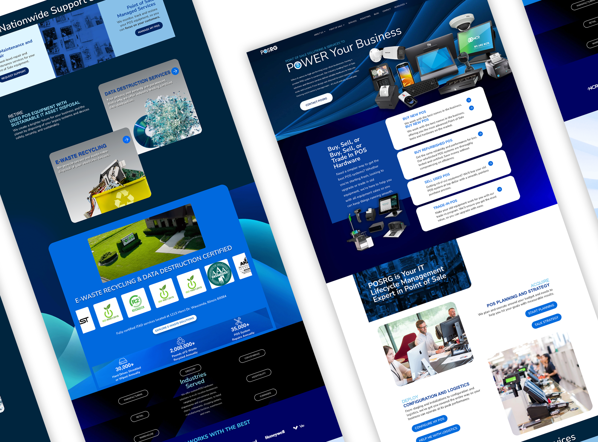 Home page Desktop Mockups