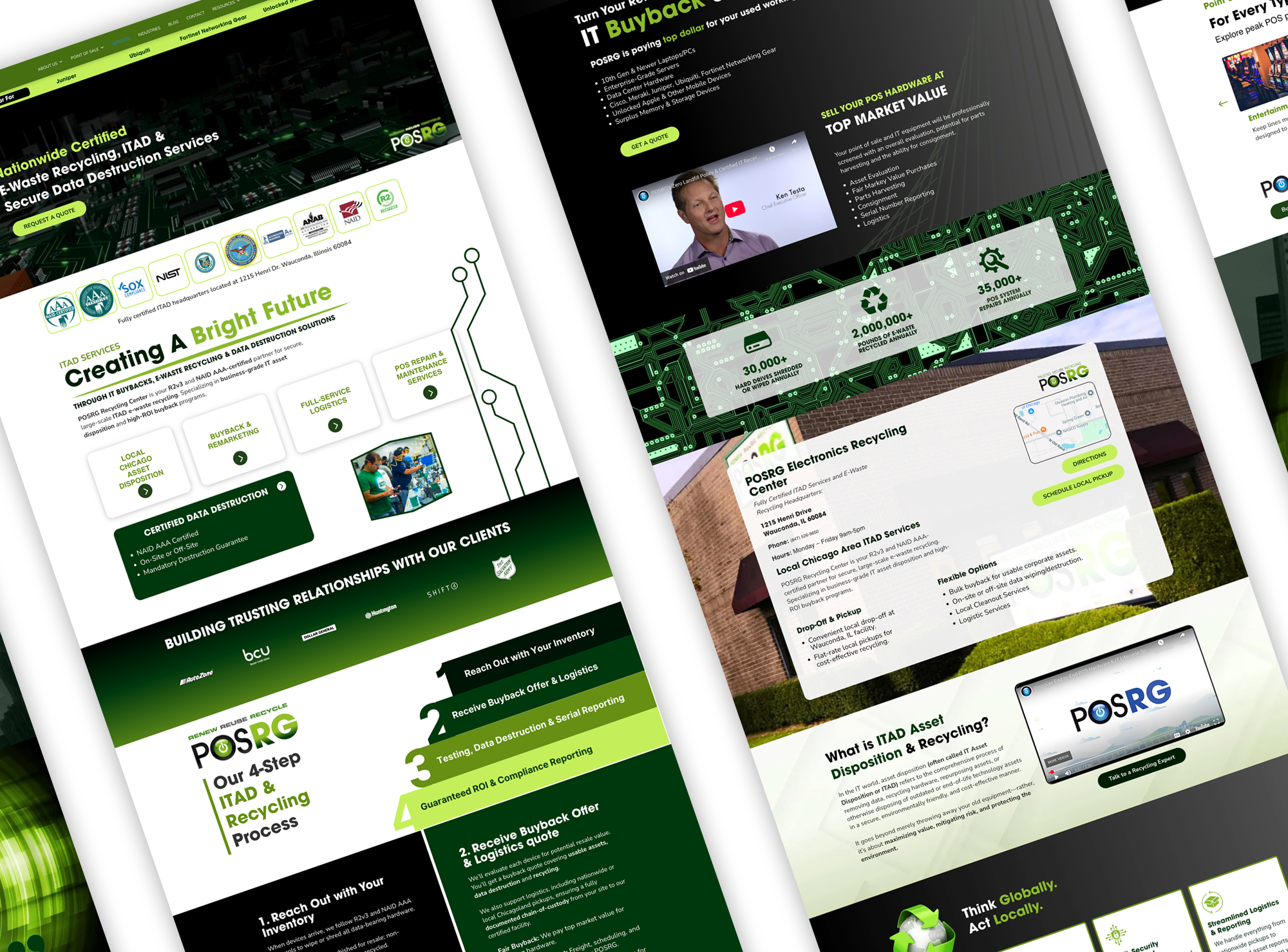 Locations page Mobile Mockups